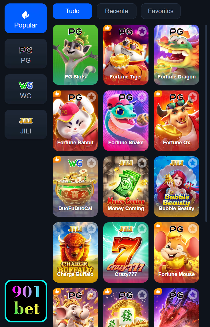 Slots online da 901bet.com com jackpots progressivos